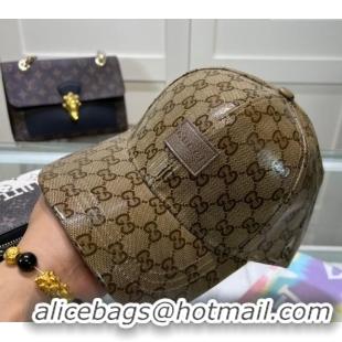 Luxury Cheap Gucci GG Crystal Canvas Baseball Hat 0513 Beige 2024