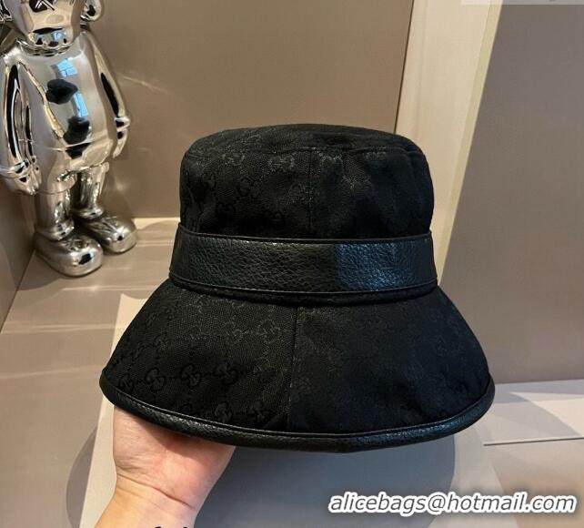 Top Quality Gucci GG Canvas Bucket hat 061905 Black 2024