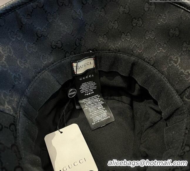 Top Quality Gucci GG Canvas Bucket hat 061905 Black 2024