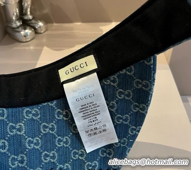 Top Quality Gucci GG Canvas Visor Hat 061911 Blue 2024