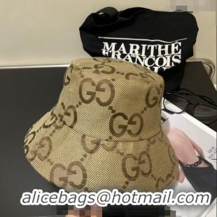 Best Price Gucci Maxi-GG Bucket Hat 073001 Camel 2024