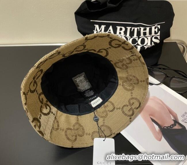 Best Price Gucci Maxi-GG Bucket Hat 073001 Camel 2024