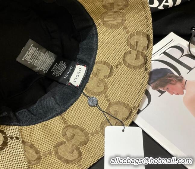 Best Price Gucci Maxi-GG Bucket Hat 073001 Camel 2024