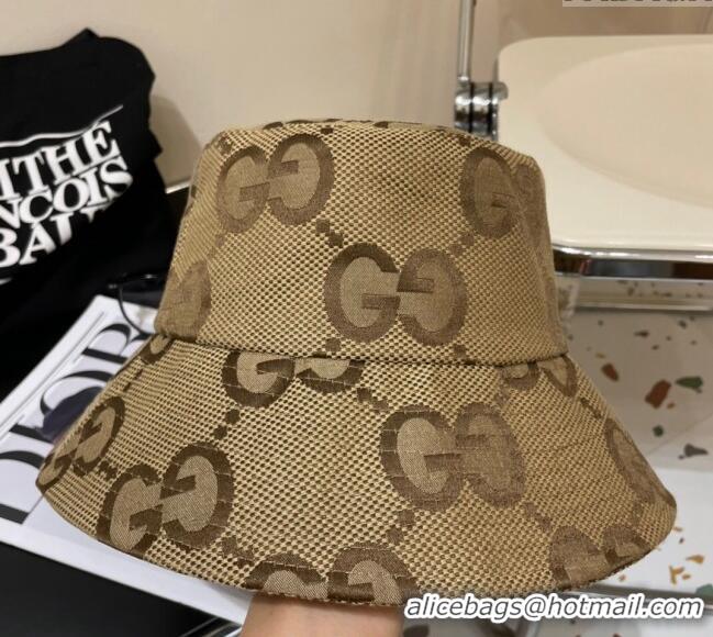 Best Price Gucci Maxi-GG Bucket Hat 073001 Camel 2024