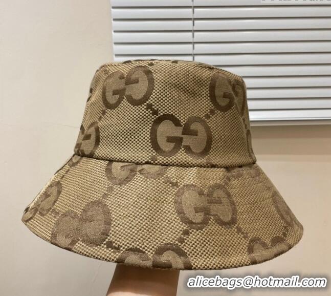 Best Price Gucci Maxi-GG Bucket Hat 073001 Camel 2024