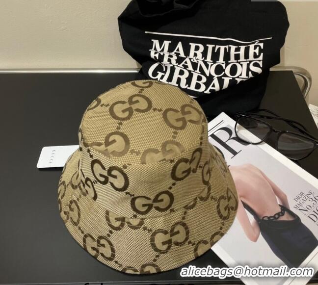 Best Price Gucci Maxi-GG Bucket Hat 073001 Camel 2024