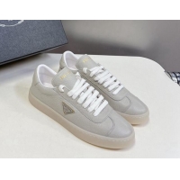 Hot Style Prada Downtown Nappa Leather Sneakers Grey 430076