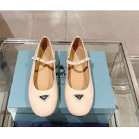 Best Grade Prada Patent Leather ballerinas Flat Pale Nude 430088