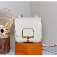 Promotional Hermès Della Cavalleria Mini Bag in Epsom Leather 3005 White/Gold 2024 (Half Handmade)