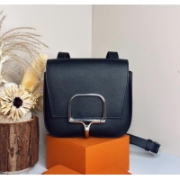 Well Crafted Hermes Della Cavalleria Mini Bag in Epsom Leather 3005 Black/Silver 2024 (Half Handmade)