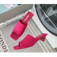 Best Product Prada Satin Heel Slide Sandals 3.5cm with Triangle Heel Pink 04004