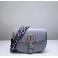 Inexpensive Dior Large Dior Bobby Bag in Box Calfskin M0319 Grey 2024