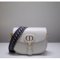 Noble Discount Dior Large Dior Bobby Bag in Box Calfskin M0319 White 2024