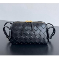 Luxury Discount Bottega Veneta Intrecciato Leather Concert Pouch Mini bag 794258 Black 2024