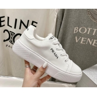 Duplicate Prada White leather sneakers with Logo Print 719147