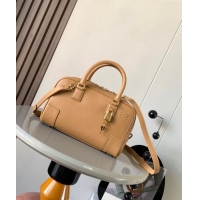 Most Popular Loewe Amazona 23 Small Top Handle Bag in Nappa Calfskin L5007 Warm Desert Brown 2024