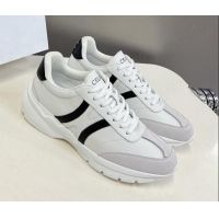 Luxurious Celine Runner CR-02 Low Lace-up Sneakers in White Calfskin Leather White 322016