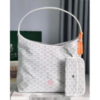 Buy Fashionable Goyard Boheme Hobo Bag with Pink Heart 020223 White 2024