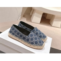 Good Quality Celine Les Espadrilles Flats in Triomphe Denim Blue 629046