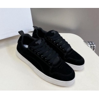 Luxury Celine Suede Sneakers Black 719084