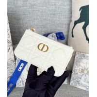 Best Discount Dior 30 Montaigne Glycine Key Pouch in Grained Calfskin CD5120 White 2024