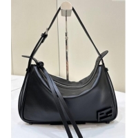 Most Popular Fendi Simply Medium Hobo bag in leather 8662L Black 2024