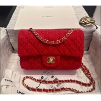 Famous Brand Chanel Classic Tweed Mini Flap Bag A69900 Red 2024