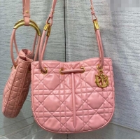 Promotional Dior Medium Dior Nolita Bag in Macrocannage Lambskin CD1424 Pink 2024