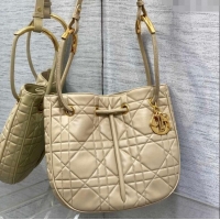 Best Price Dior Medium Dior Nolita Bag in Macrocannage Lambskin CD1424 Beige 2024