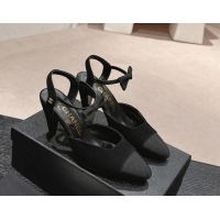 Best Product Chanel Suede Slingback Pumps 8cm with Bow Black 722143