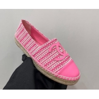 Perfect Chanel Braided Espadrilles Flat Pink 723003