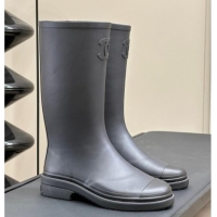 Unique Discount Chanel Rubber High Rain Boots Black 7230017