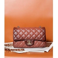 Top Design Chanel Gradient Lambskin Classic Mini Flap Bag A69900 Brown 2024