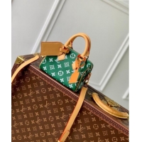 Buy Grade Louis Vuitton Speedy P9 Bandouliere 18 Bag in Soft calfskin Vert Green M24419 2024 Runway