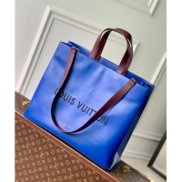 Famous Brand Louis Vuitton Shopper Tote MM bag in Calf Leather M24457 Blue 2024