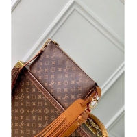 Top Grade Louis Vuitton Pochette Accessoire XL Bag in Monogram Dust Canvas with Tassel Strap M11623 2024