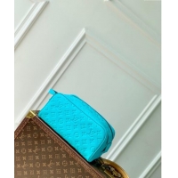 Top Quality Louis Vuitton Dopp Kit Clutch in Monogram Leather M11482 Turquoise Blue 2024