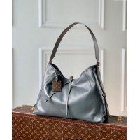 Famous Brand Louis Vuitton Carryall Dark MM Hobo Bag in Lambskin M12583 Trianon Grey 2024