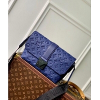 Best Quality Louis Vuitton Men's S-Cape Messenger Bag in Taurillon Monogram Leather M11692 Sapphire Purple 2024