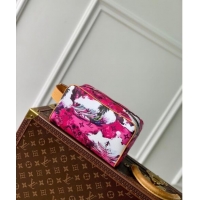 Top Grade Louis Vuitton Locker Dopp Kit Clutch in Monogram Surfin' Canvas M24799 Dark Pink 2024