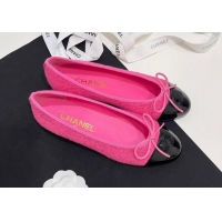 Low Price Chanel Tweed & Patent Calfskin Ballet Flats Pink 7230033