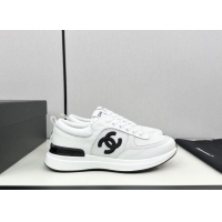 Stylish Chanel Mesh & Grained Calfskin Sneakers White 7230047