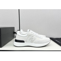 1:1 aaaaa Chanel Mesh & Suede Sneakers White 7230050