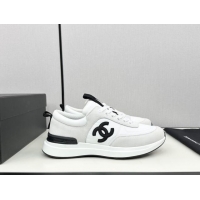 Good Quality Chanel Fabric & Suede Sneakers White 7230052