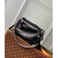 Promotional Louis Vuitton Side Trunk MM Bag in Shiny Leather M11350 Black 2024