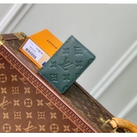 Popular Style Louis Vuitton Pocket Organizer Wallet in Monogram Leather M83069 Green 2024