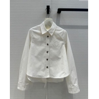 ​Super Quality Loewe Denim Shirt L7903 White 2024