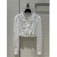 Buy Cheapest Miu Miu Short Shirt M7927 White 2024