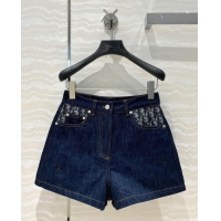 New Stylish Dior Denim Shorts D71015 Blue 2024