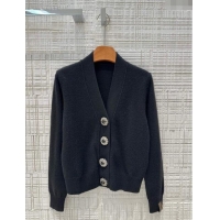 Buy New Cheap Louis Vuitton Cashmere Cardigan LV71018 Black 2024